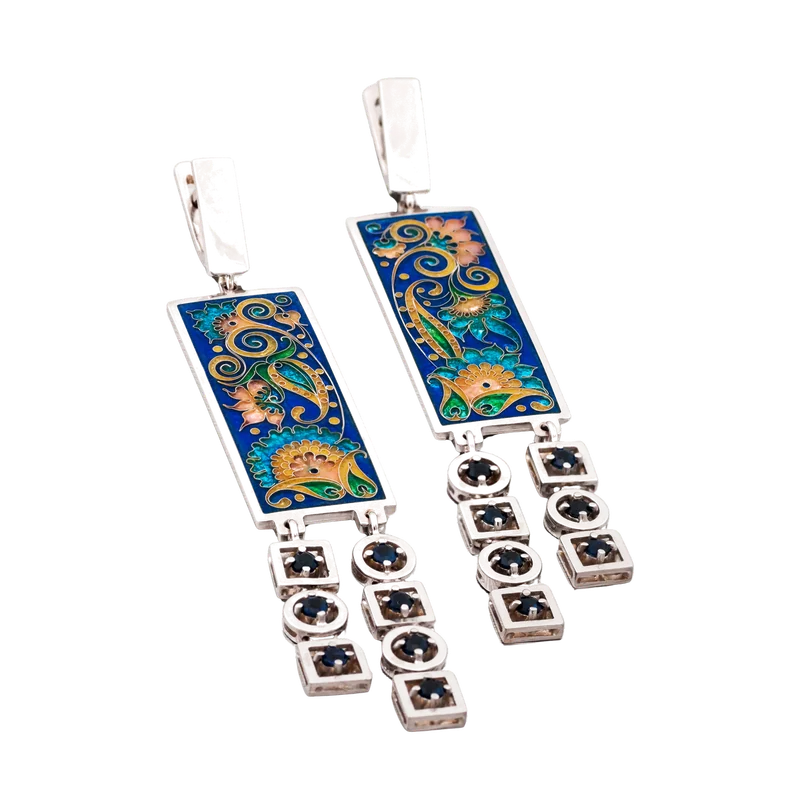 Cobalt Chandelier Earrings